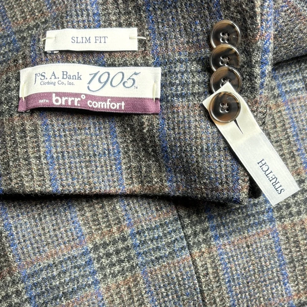 Jos. A. Bank Men's Wool Plaid Blazer -